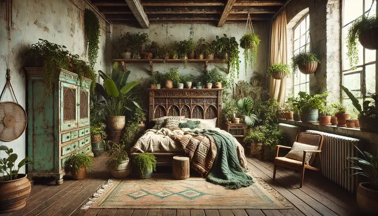 Moody Bedroom and Bathroom Design
